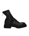 Guidi Zippered Short Boots In Black