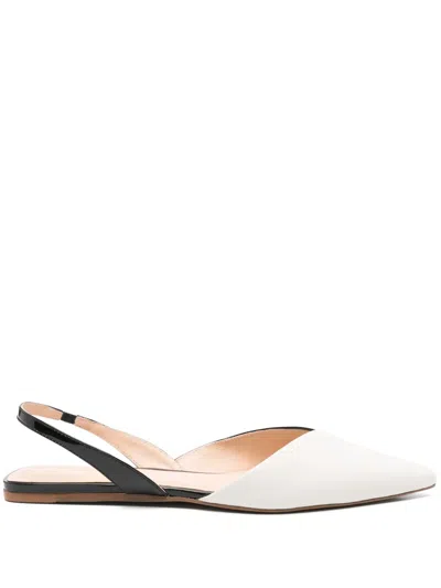 Guilhermina Alicia Leather Ballerina Shoes In White