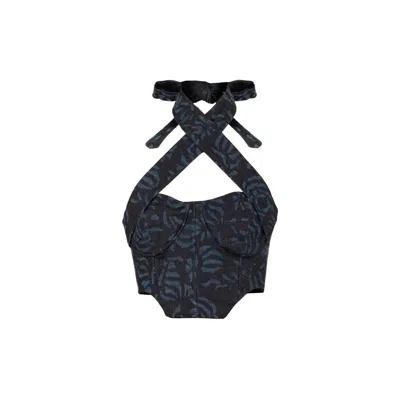 Guillaume Alexandre Women's Grace Corset - Blue In Multi