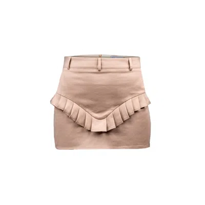 Guillaume Alexandre Women's Karen Mini Skirt - Neutrals In Pink