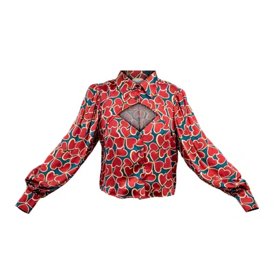 Guillaume Alexandre Women's Red Angèle Floral Shirt In Multi