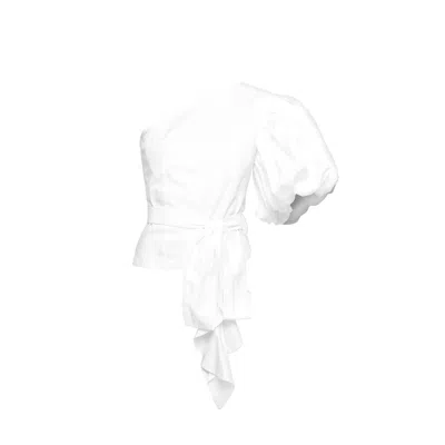 Guillaume Alexandre Women's White Véronique Asymmetrical Top