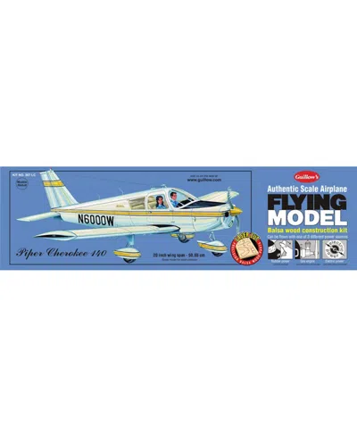 Guillow's Piper Cherokee 140 Laser Cut Model Kit In Multi