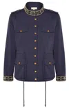 Guinea Women's Blue Combat Jacket - Navy In Blue