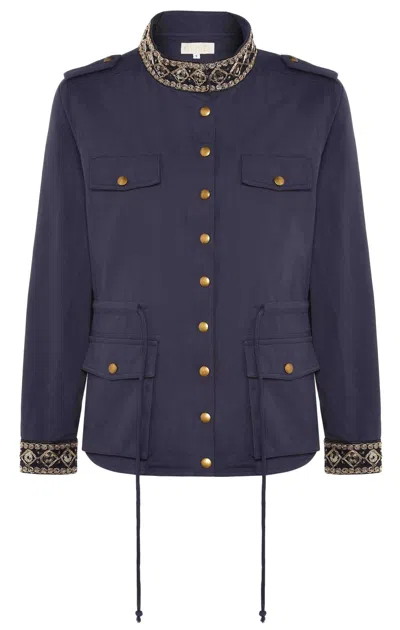 Guinea Women's Blue Combat Jacket - Navy