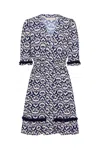 Guinea Women's Blue Navy & Cream Summer Dress