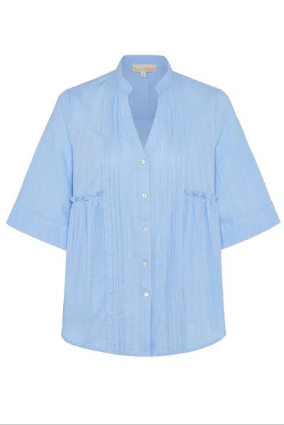 Guinea Women's Cornflower Blue Cotton Top
