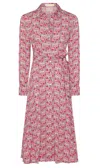 Guinea Women's Pink / Purple Shirt Dress - Pink Summer Floral Print