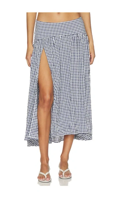 Guizio Alegra Low Rise Maxi Skirt In Black