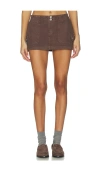 Guizio Anais Cargo Mini Skirt In Brown