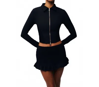 Guizio Apolline Smocked Skirt In Black