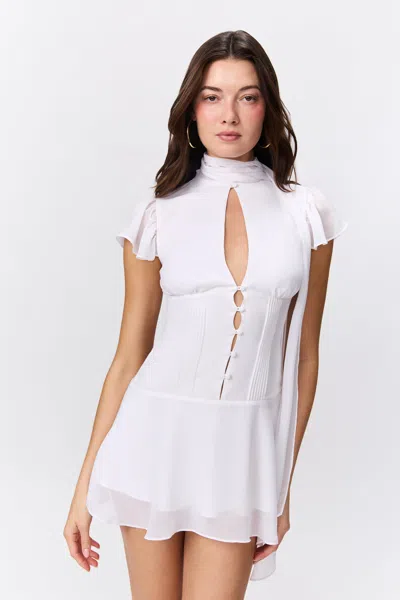 Guizio Ara Mini Dress In White