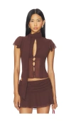 Guizio Ara Top In Brown