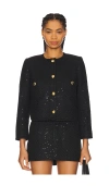 Guizio Bela Tweed Jacket In Black