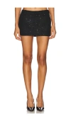 Guizio Black Bela Tweed Miniskirt In Black
