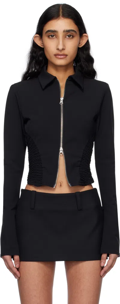 Guizio Black Apolline Smocked Jacket