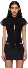 Guizio Black Ara Blouse In Black