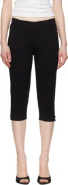 Guizio Black Caria Capri Leggings In Black