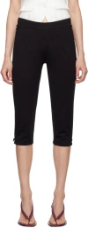 Guizio Black Caria Capri Leggings In Black