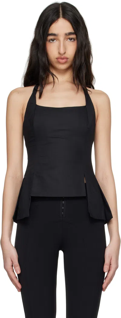 Guizio Black Carine Halter Top