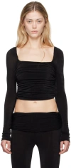 Guizio Black Crisia Long Sleeve T-shirt In Black