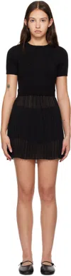 Guizio Black Evie Minidress In Black