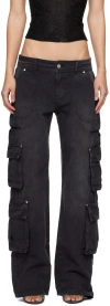 Guizio Black Hayes Cargo Pants In Black