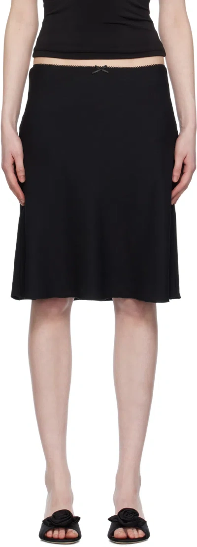 Guizio Black Paloma Midi Skirt