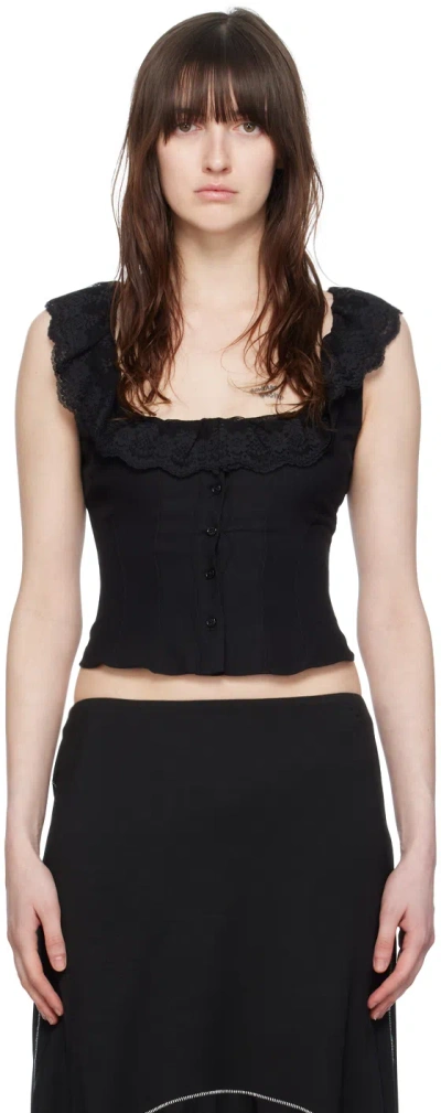 Guizio Black Paloma Tank Top