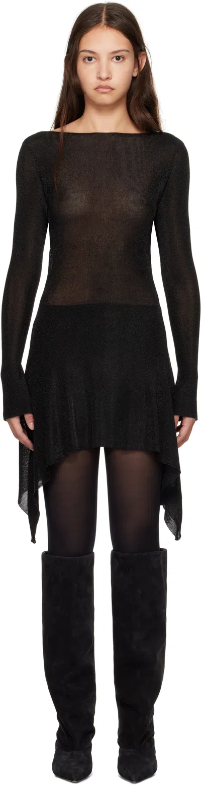 Guizio Black Rose Minidress