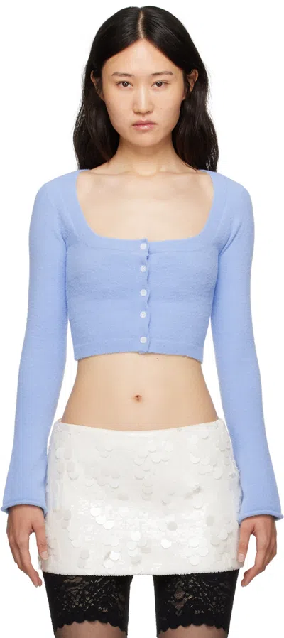 Guizio Blue Sweet Cardigan In Powder Blue
