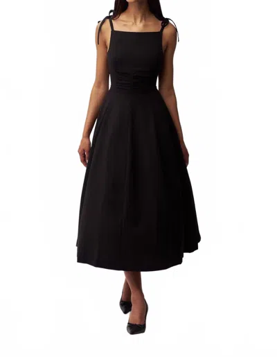 Guizio Brigette Midi Gown In Black