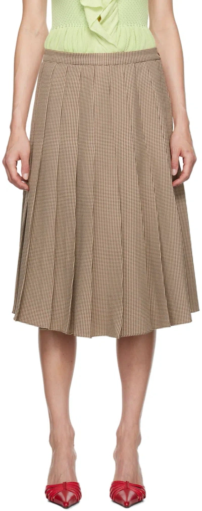 Guizio Brown Gibson Midi Skirt