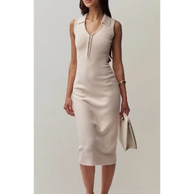 Guizio Calesia Midi Dress In Ivory