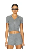 Guizio Calesia Zip-up Top In Grey