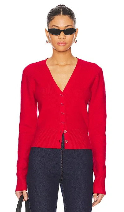 Guizio Camelie Cardigan Top In Poppy