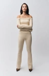 Guizio Camille Cable-knit Pant In Neutral