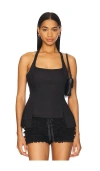 Guizio Black Carine Halter Top In 黑色