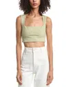 Guizio Celestial Stretch Top In Green