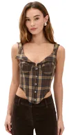 Guizio Chamonix Tartan Corset Multi In Multi