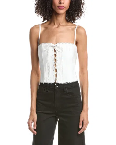 Guizio Cotton Scallop Corset In Yellow