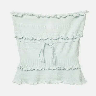 Guizio Danielle  Blue Knit Tube Top