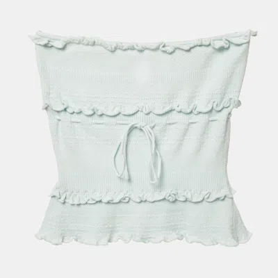 Pre-owned Guizio Danielle  Blue Knit Tube Top M