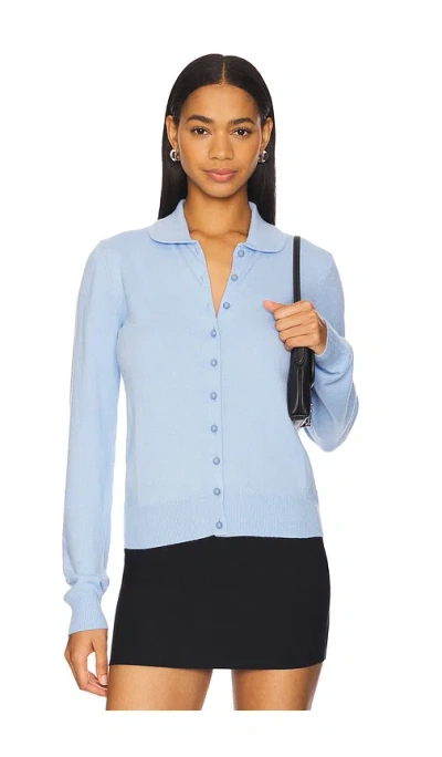 Guizio Delphine Cardigan In 浅灰蓝色