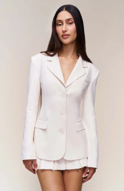 Guizio Eden Fitted Blazer In White