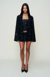 Guizio Embellished Oversized Blazer In Black
