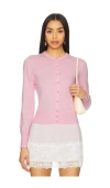 Guizio Emelie Cropped Cardigan In Ballet Slipper