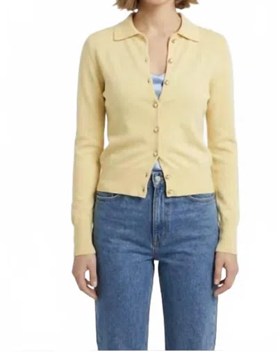 Guizio Emelie Cropped Cardigan In Honey Butter In Multi