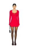 Guizio Red Evelyne Minidress In Red Love
