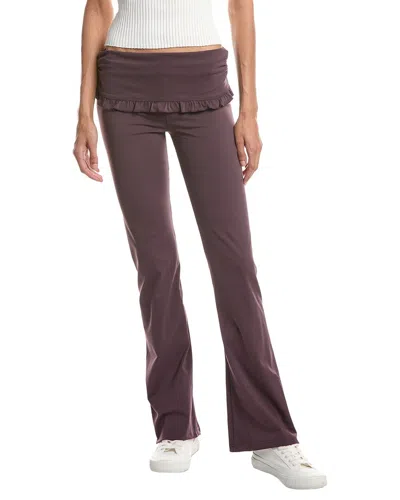 Guizio Fleur Ruffle Pant In Purple
